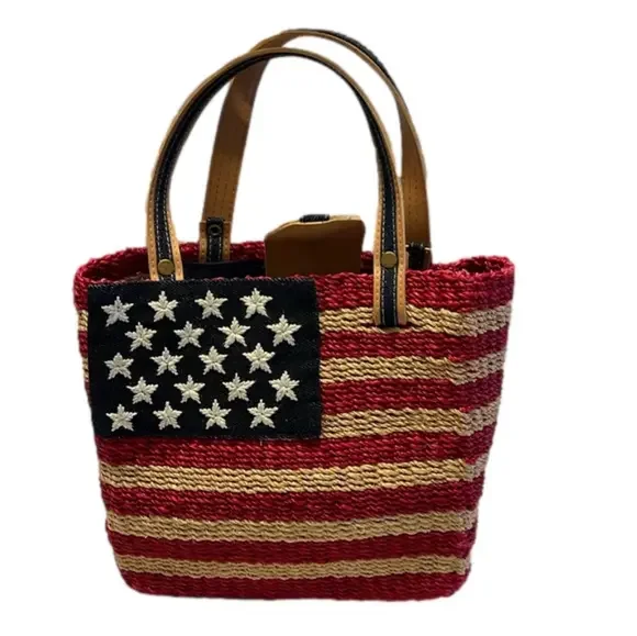 Amanda Smith New Small Straw Purse for the Occasion Sz 8” x 8.5” x 3” - Picture 1 of 6